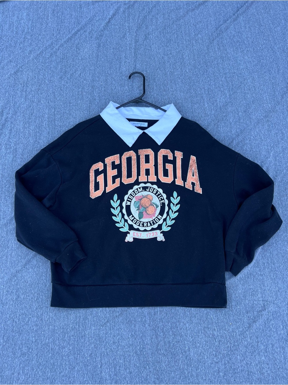 Grayson Threads Georgia Collar Graphic Sweatshirt - Women’s Small